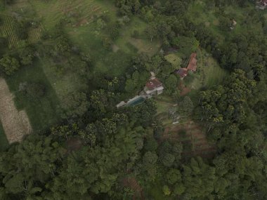 Bandung Java Endonezya dağ dronu. Yüksek kalite fotoğraf