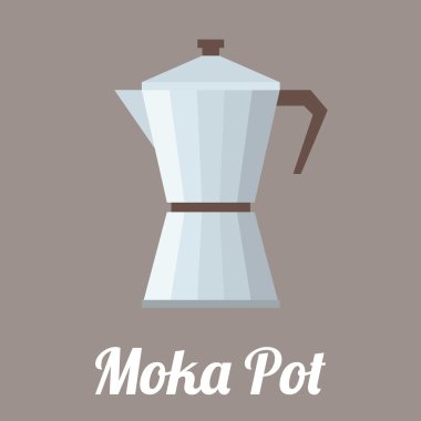vektör kahve moka pot