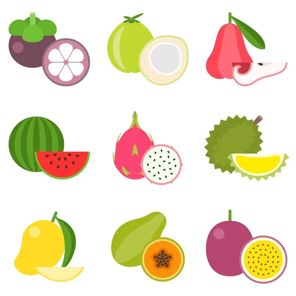 Φρούτα εικονίδια σετ 2 — Διανυσματικό Αρχείο