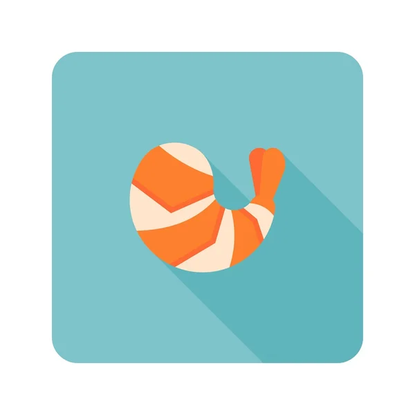 Krevety ikona, plochý design — Stockový vektor