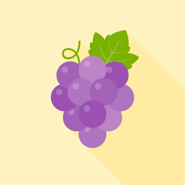 Икона винограда, плоский дизайн — стоковый вектор