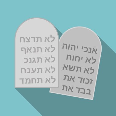 Two stone with the ten commandments clipart