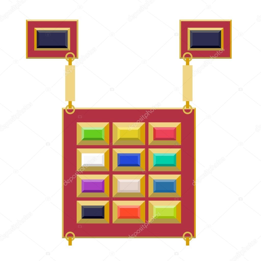 Pecho del sumo sacerdote en el Antiguo Testamento Imagen Vectorial de