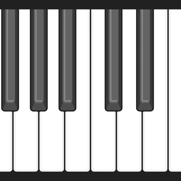 Tecla de piano octava, patrón sin costuras — Vector de stock