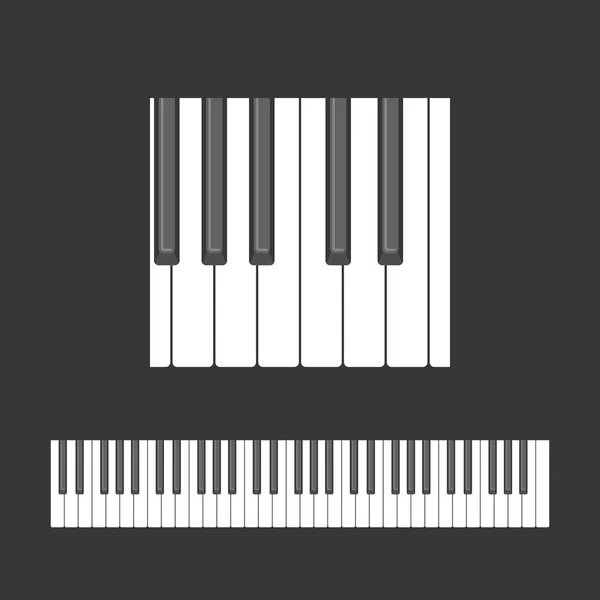 Piano llaves patrón vector — Vector de stock