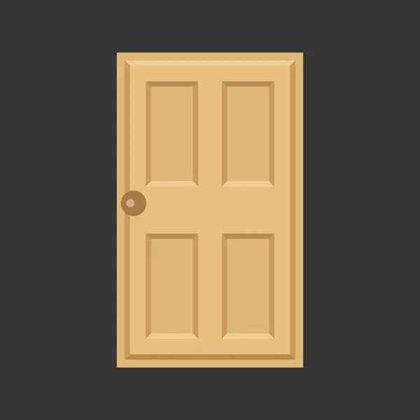 Vector door,flat design,no gradient — Stock Vector
