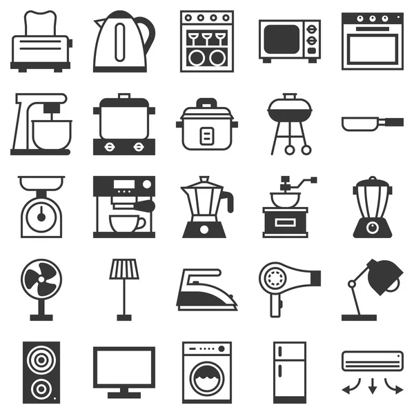 Vector illustration of home appliances — Stock Vector