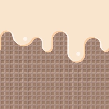 Dondurma, Dikişsiz desen arka plan ile Çikolatalı gofret