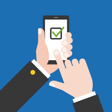 El tutma akıllı telefon illüstrasyon