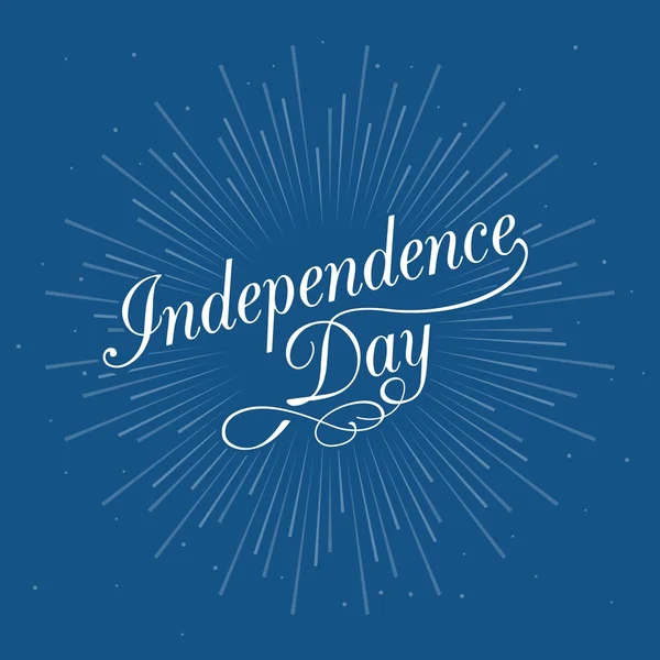 Israel Independence day calligraphic handwriting lettering and star burst with blue background Royalty Free Stock Vectors