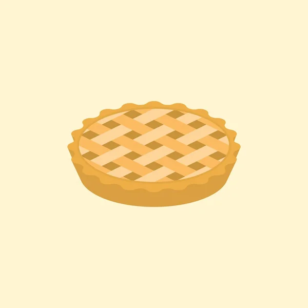 Crust pie illustration, flat design — Stock Vector