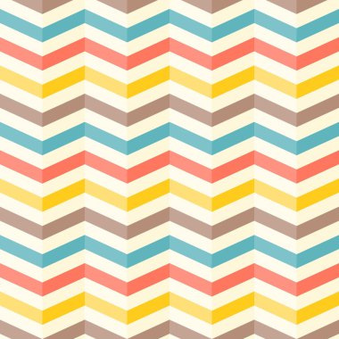3d chevron kesintisiz renkli arka plan, retro tarzı desen