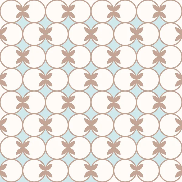 Abstracto retro geométrico sin costura patrón background.flower, línea de círculo y mariposa tema — Vector de stock