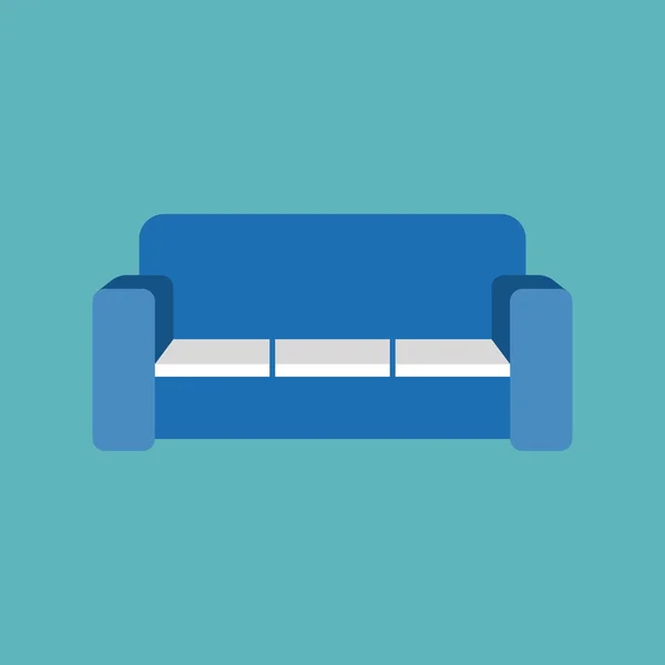 Векторный диван, плоский дизайн — стоковый вектор