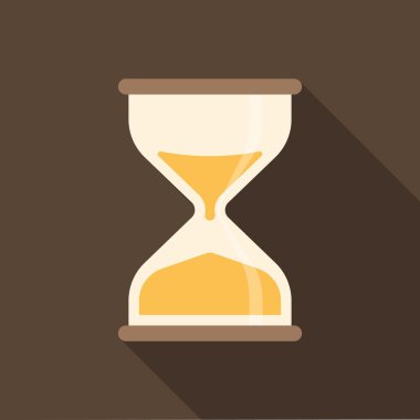 Uzun Gölge, düz tasarımı ile kum saati simgesi