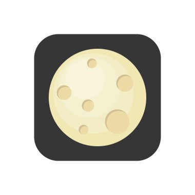 Vektör ay simge, düz tasarım