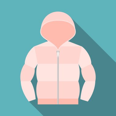 Vektör yorgan ceket, düz tasarım