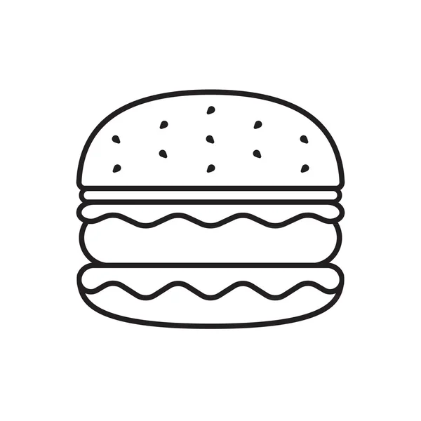 Vektor hamburger ikon vékony vonal — Stock Vector