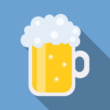 Vektör bira simge, düz tasarım
