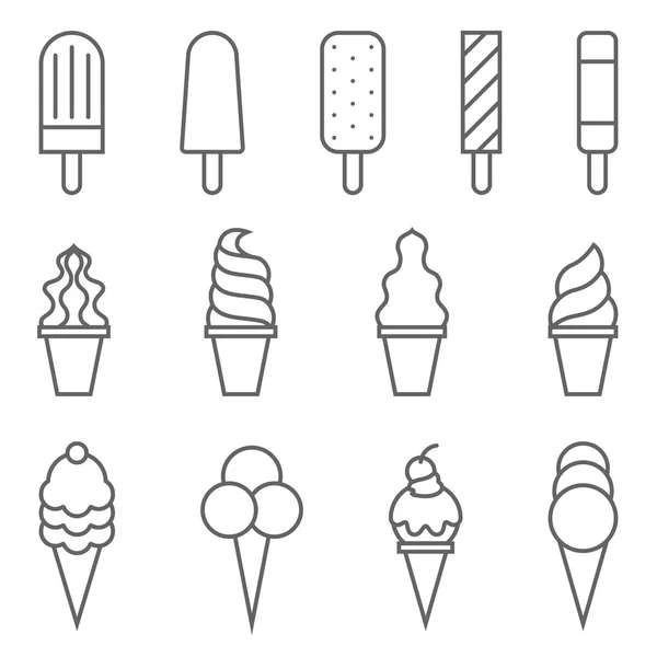 Vector icono de helado — Vector de stock