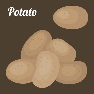 Vektör patates, düz tasarım