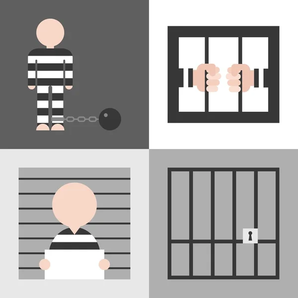 Векторний в'язень, плоский дизайн — стоковий вектор