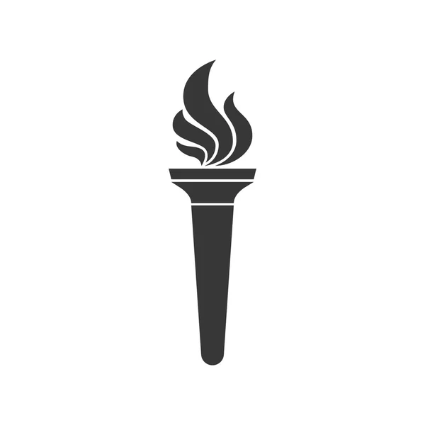 Вектор силует символу факела — стоковий вектор