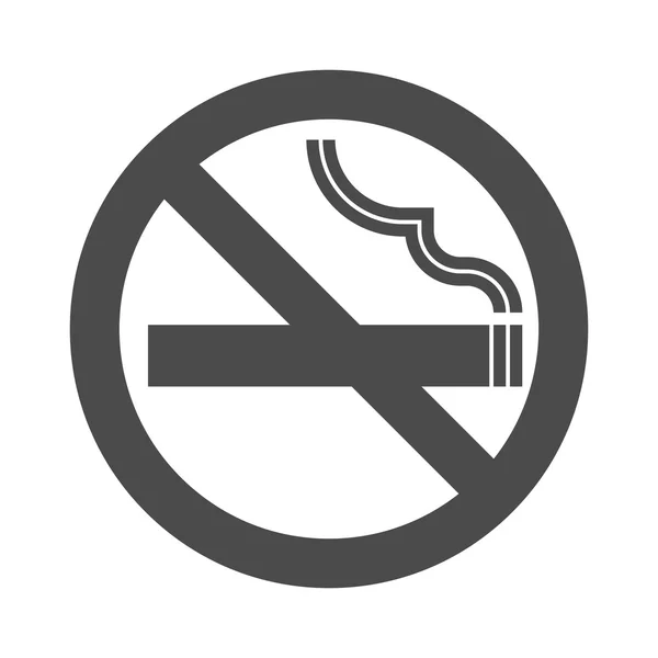 Signo de área para no fumadores, silueta — Vector de stock