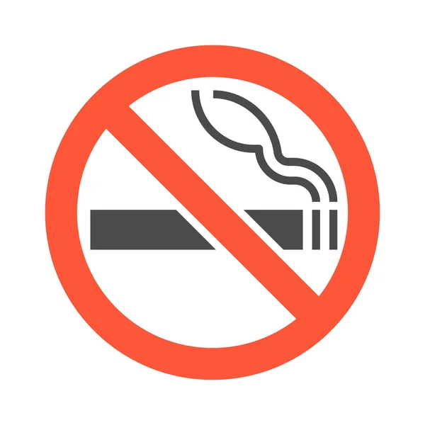 Signo de área para no fumadores, diseño plano — Vector de stock