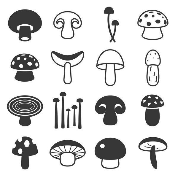 Vector mushroom cute icon
