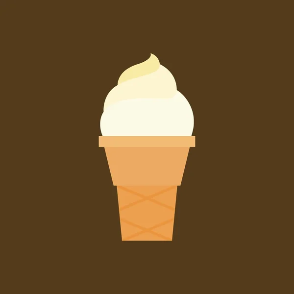 Icono de helado ilustración, vector de diseño plano — Vector de stock