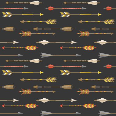 Ok Dikişsiz desen vektör tasarımı kağıt ambalaj için