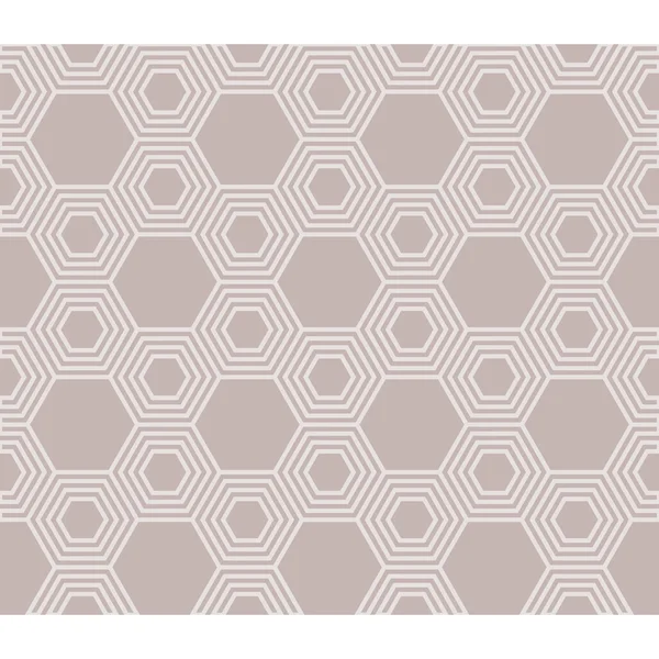 Baris dari pola Hexagon mulus, untuk latar belakang tekstil atau latar belakang - Stok Vektor