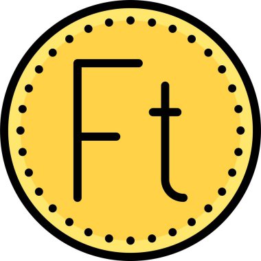 Macaristan forint sikke vektör simgesi, Macaristan para birimi