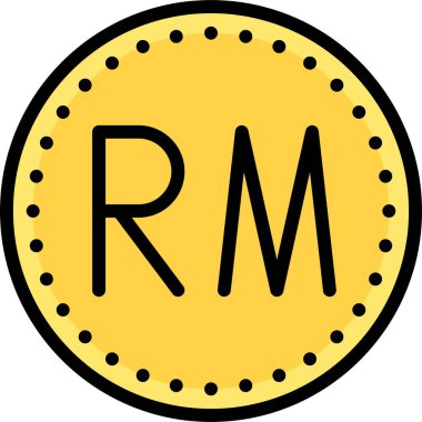 Malezya ringgit sikke vektör simgesi, Malezya para birimi