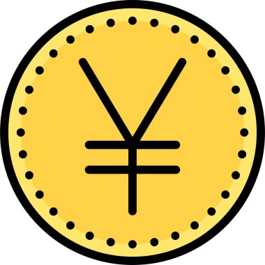 Yen ve Yuan madeni para simgesi, Japon yeni ve Çin yuanı için kullanılan para birimi simgesi.