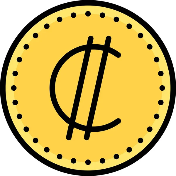 Значок Вектора Монет Тонган Анга Валюта Тонга — стоковый вектор