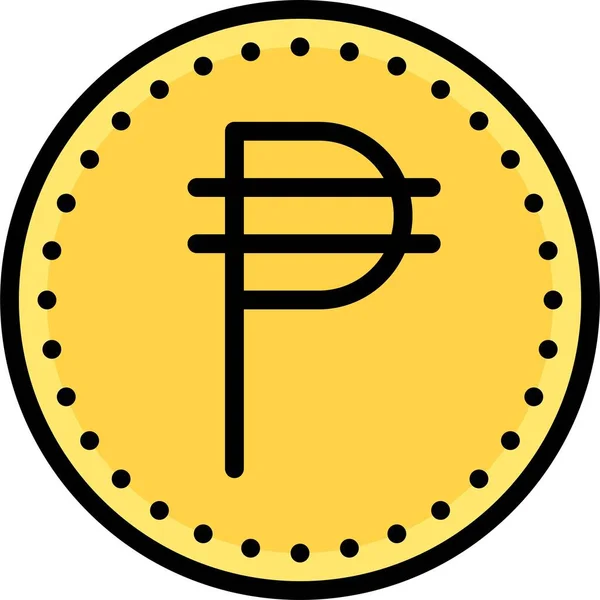 Moneda Peso Filipino Icono Moneda Oficial Filipinas — Vector de stock