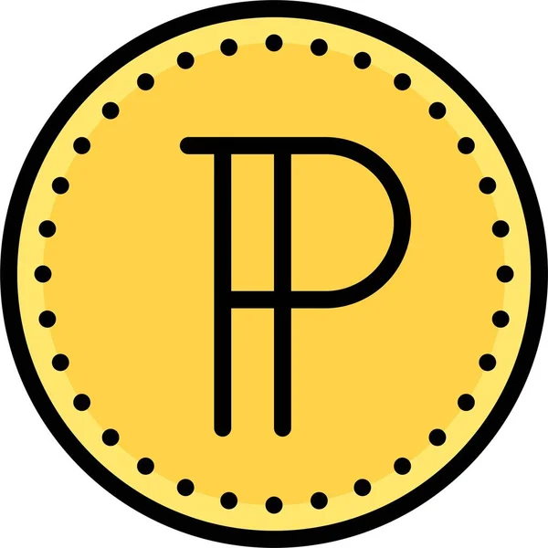 Transnistrian Або Pridnestrovie Coin Icon Валюта Трансністрії — стоковий вектор