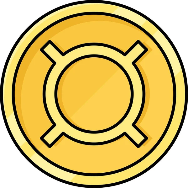 Εικονίδιο Νομίσματος Σύμβολο Νομίσματος Ένας Χαρακτήρας Που Χρησιμοποιείται Για Υποδηλώσει — Διανυσματικό Αρχείο