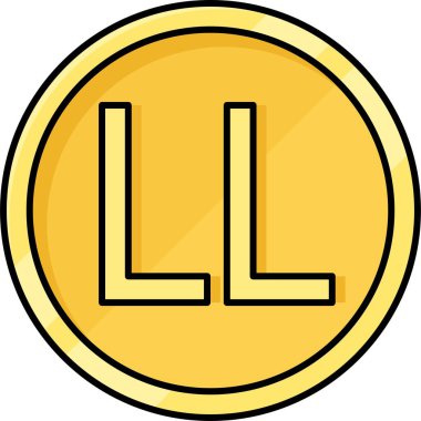 Lübnan sikke vektör simgesi, Lübnan para birimi