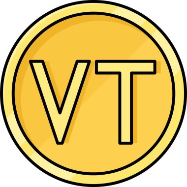 Vanuatu vatu sikke vektör simgesi, Vanuatu para birimi