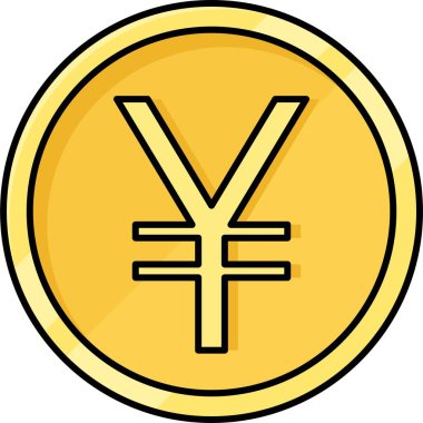 Yen ve Yuan madeni para simgesi, Japon yeni ve Çin yuanı için kullanılan para birimi simgesi.