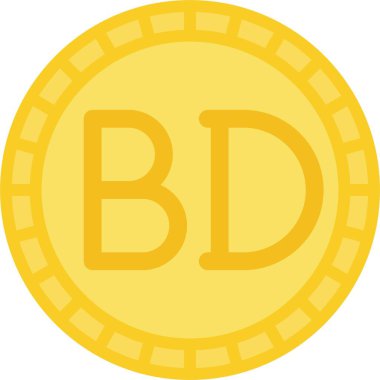 Bahreyn dinar sikke vektör simgesi, Bahreyn para birimi