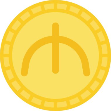 Azerbaycan Manat madeni para vektör simgesi, Azerbaycan para birimi