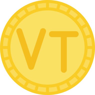 Vanuatu vatu sikke vektör simgesi, Vanuatu para birimi