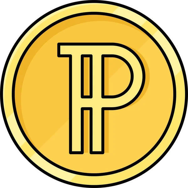 Transnistrian Або Pridnestrovie Coin Icon Валюта Трансністрії — стоковий вектор