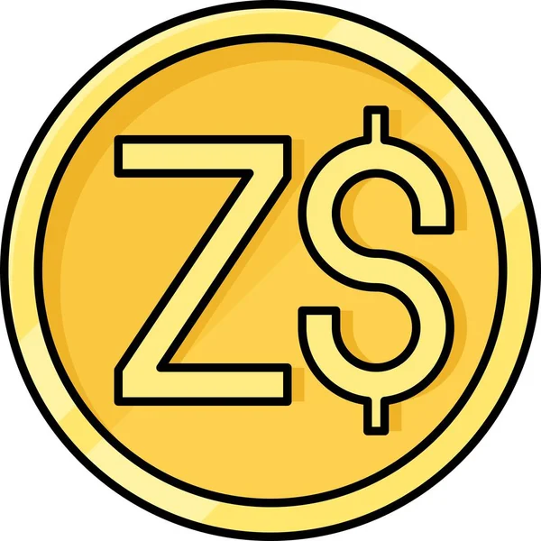 ジンバブエ ドル硬貨 1980年 2009年4月12日 — ストックベクタ