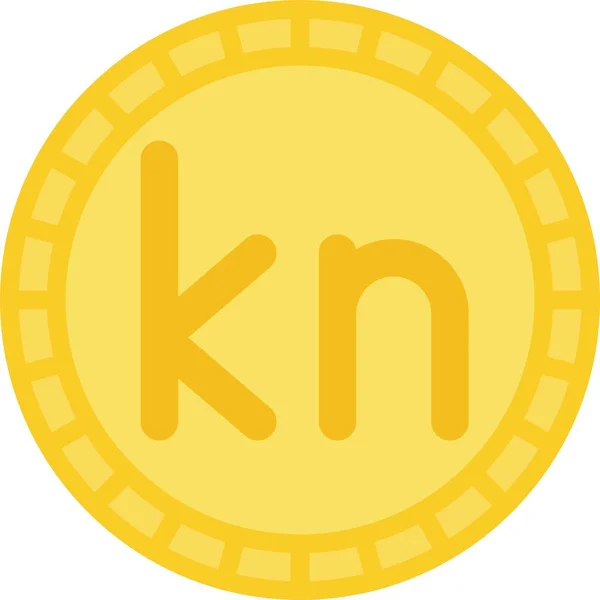 Chorvatská Kuna Mince Kuna Měna Kterou Chorvatsko Používá Roku 1994 — Stockový vektor