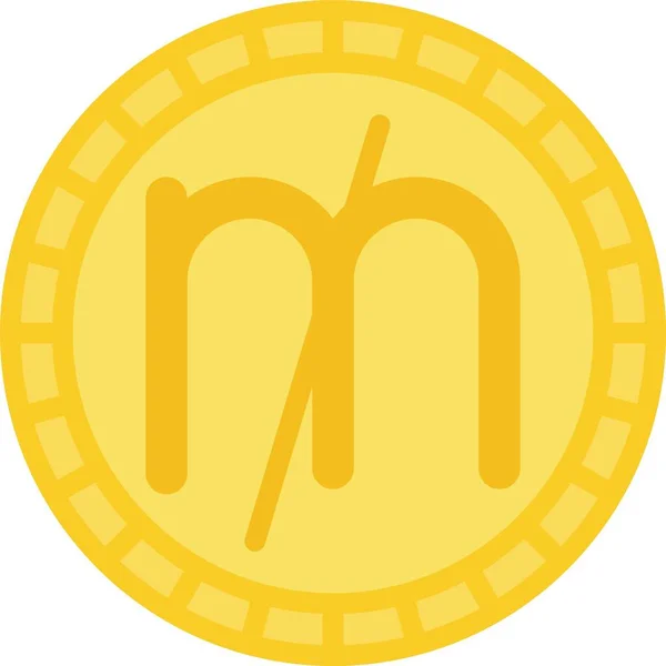 Мельничная Иконка Монеты Единица Валюты Используемая Иногда Бухгалтерии — стоковый вектор